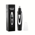 Ear and Nose Hair Trimmer Clippers: 2025 Professional Painless Eyebrow & Facial Hair Trimmers Remover for Men Women, Battery Operated Nasal Clipper, Dual Edge Waterproof Blades for Easy Clean, Black