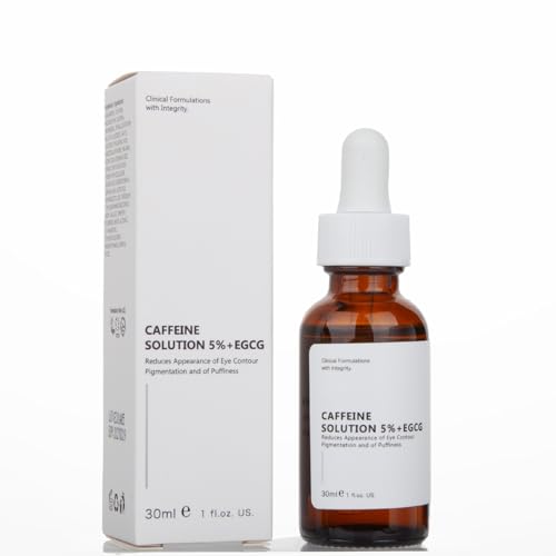 Caffeine Solution 5% + EGCG For Dark Circles & Puffiness, 30ML Anti Aging Caffeine Under Eye Serum For Eye Bags, Fine Lines, Moisturizing Caffeine Solution.