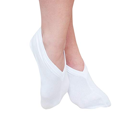 Eurow Moisturizing Cotton Therapy Socks for Dry Cracked Feet - 2 Pairs
