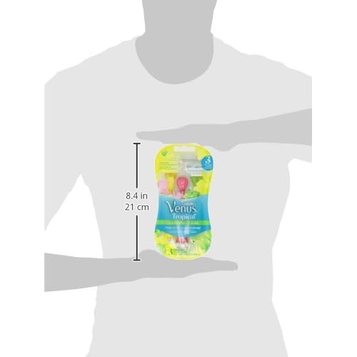 Gillette Venus Tropical Women's Disposable Razor, 3+1 Count, Womens Razors / Blades