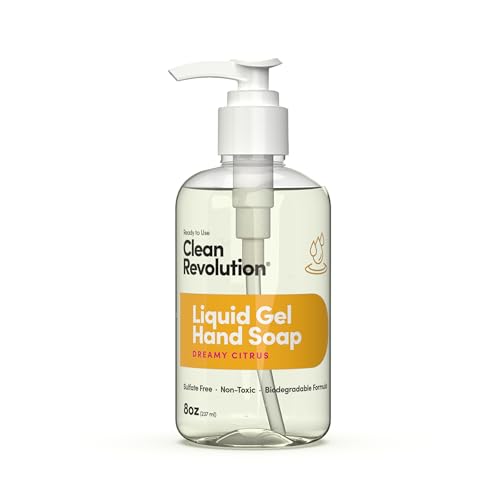Clean Revolution Liquid Gel Hand Soap – Sulfate-Free, Moisturizing, 8 Fl Oz