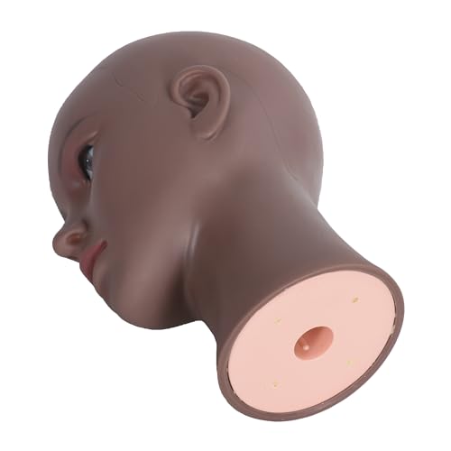 Bald Mannequin Head with Clamp Stand for Wig Display & Makeup Training