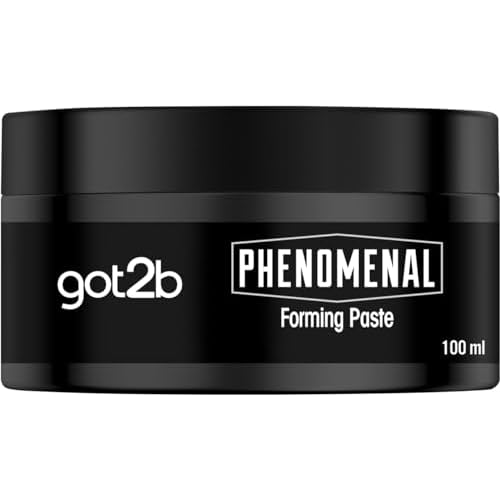 got2b Phenomenal Forming Paste Hold 3 (100 ml), Hair Wax for Men Gives a Phenomenal Barbershop Style, Styling Gel for Strong Hold & Natural Shine
