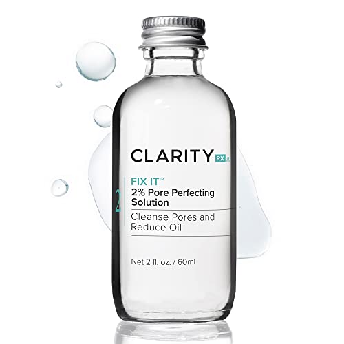 ClarityRx Fix It 2% Pore Perfecting Solution with Salicylic Acid for Acne-Prone & Oily Skin, Natural and Plant Based