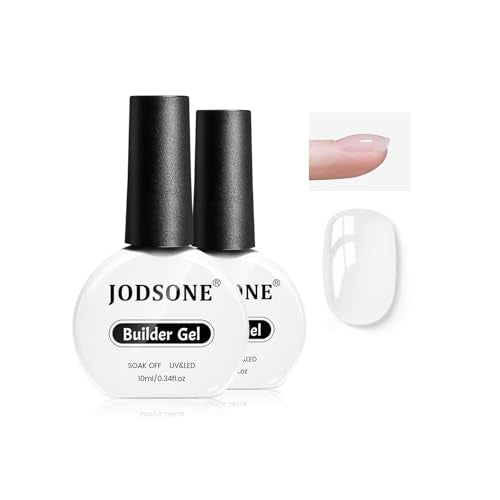 JODSONE Clear Builder Gel Set - 2 x 10ml UV/LED Nail Extension Gel