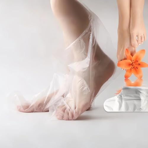 400-Pack Disposable Plastic Foot Covers for Moisturizing & Spa