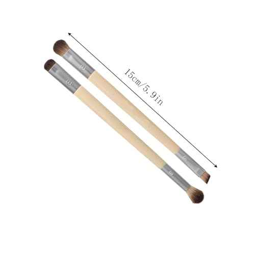 Enhancing Eye Brush Set, Makeup Brushes For Liquid, Cream & Powder Eyeshadow & Eye Liner Application, Dual-Sided & Eco-Friendly, Synthetic Bristles, Cruelty-Free, 2 Piece Set (Primary Color-2pcs)