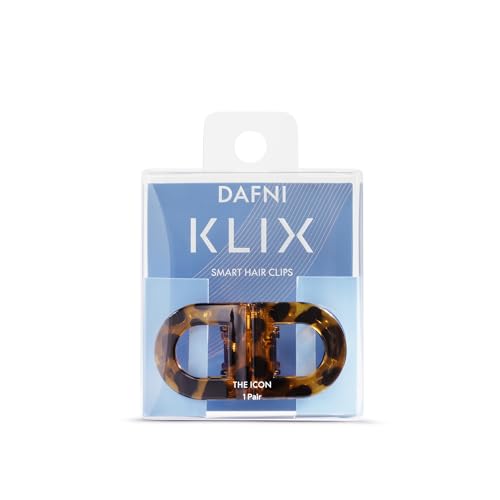 Dafni Klix Magnetic Hair Clips - Strong Hold No Pull Flat Comfort Brown 1 Pair