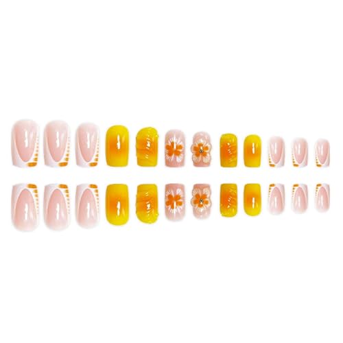 48Pc Press On Nails & Toenails Set with Glue Stickers
