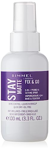 Rimmel Stay Matte Primer & Setting Spray Bundle with Pressed Powder