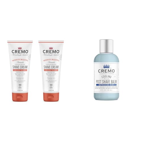 Cremo Coconut Mango Moisturizing Shave Cream, Astonishingly Superior Ultra-Slick Shaving Cream & Cooling Formula Post Shave Balm, Soothes, Cools And Protects Skin From Shaving Irritation