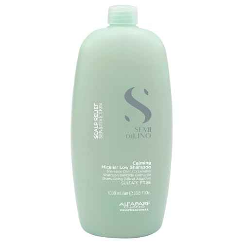 Alfaparf Milano Semi Di Lino Scalp Relief Low Shampoo for Sensitive Skin - Sulfate Free Shampoo - Soothes, Brings Comfort and Hydrates - Itch Relief - Professional Salon Quality
