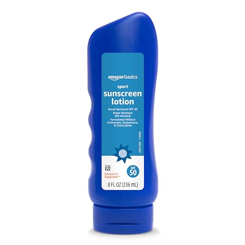 Solimo Sport Sunscreen Lotion SPF 50, 8 fl oz