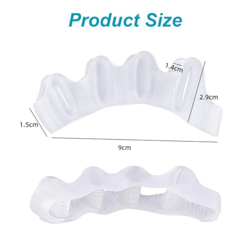 Silicone Toe Separators for Bunions & Hammer Toes (2 Pack)