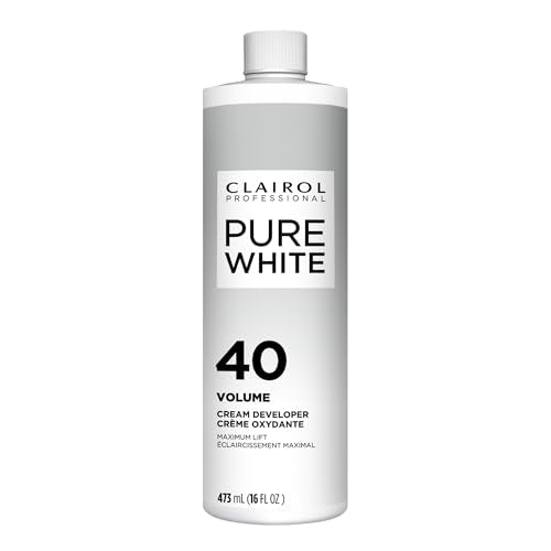 Clairol Professional Pure White 40 Volume Hair Developer 16 Fl Oz - Lightening & Gray Coverage