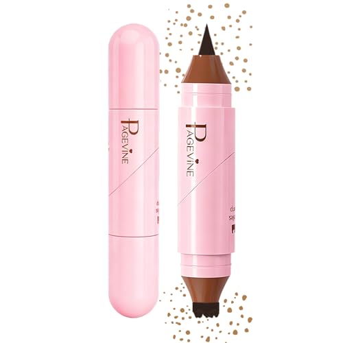 Rotating Freckle Pen & Stamp Duo - Natural Brown, Waterproof
