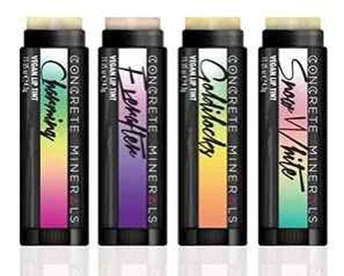 Concrete Minerals White MultiChrome Lip Tints, Nourishing Formula & High Color Payout, Cooling Peppermint, 100% Vegan and Cruelty Free, 0.6 Ounce Total (Fairytale)