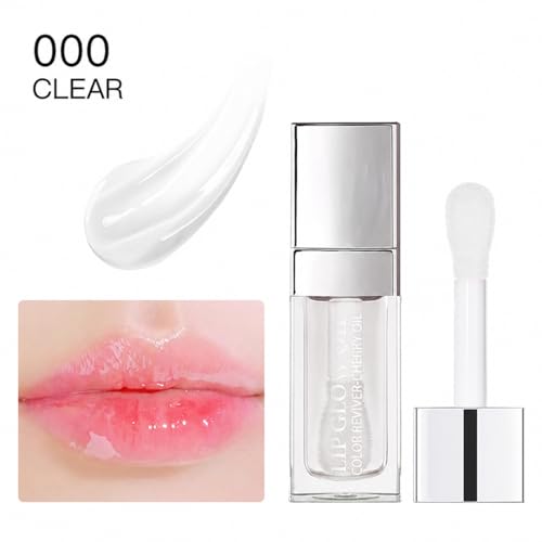 GECOMO Hydrating Lip Glow Oil - Plumping Tinted Lip Gloss 0.2 OZ