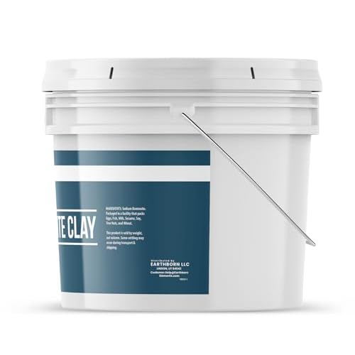 Earthborn Elements Bentonite Clay Powder, 1 Gallon Bucket, Pure Sodium Bentonite, Home Spa