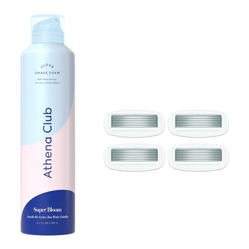 Women’s Shaving Foam with 4 Razor Refills - Petal Bloom Scented