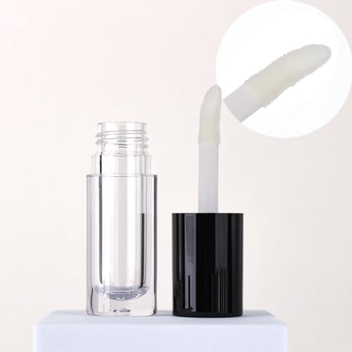 Qeuly 4 Pack 6ml Empty Lip Gloss Tubes with Wands