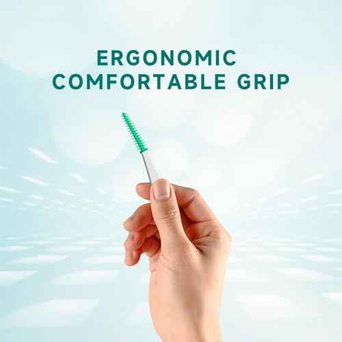 Dr. Emma Dental Picks Mint Curved Soft Rubberized Tooth Picks Easy to Use Brush Picks with Carry Case, 90Ct/Pack, 2 Pack