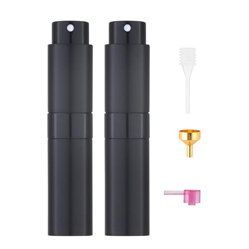 Tekson 8ml Travel Perfume Atomizer Refillable Black