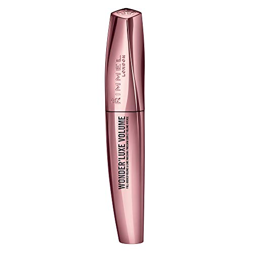 Rimmel Wonder'Luxe Volume Mascara, Long-Wearing, Volumizing, Smudge-Proof, 003, Extreme Black, 0.37 fl oz