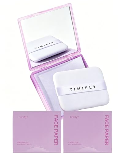 300 Oil Blotting Sheets for Face with Mirror & Puff