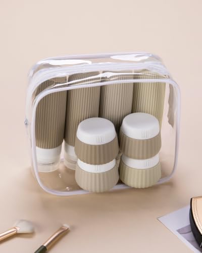TSA Travel Bottles 8 Pack - 3oz Leak Proof Toiletries