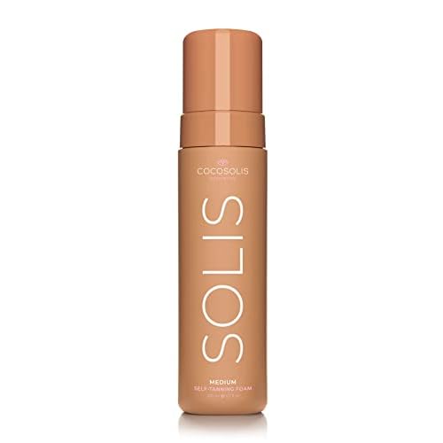COCOSOLIS SOLIS medium self-tanning lotion for face and body, mousse for a rich, natural and long-lasting tan, with plant-based DHA (200 ml)