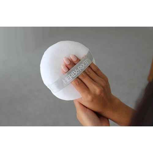 Herb & Root Body Powder Gift Set- Oprah's Favorite Things, 3 Talc-Free Scents: Lavender, Rose, Vanilla, Large Puff