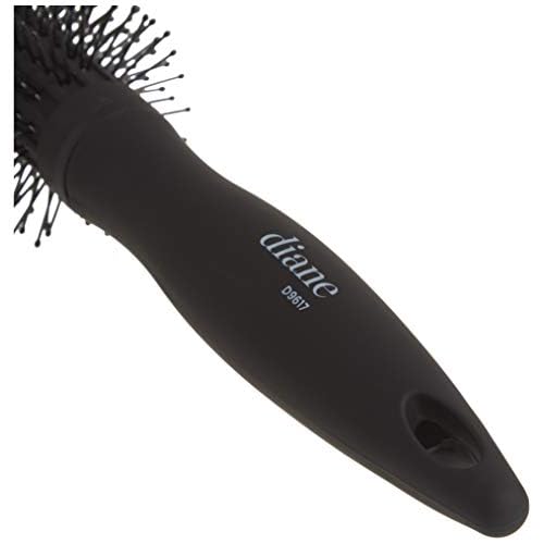 Diane Charcoal Soft Touch Handle Collection Round Brush, 1 Count (Pack of 1)