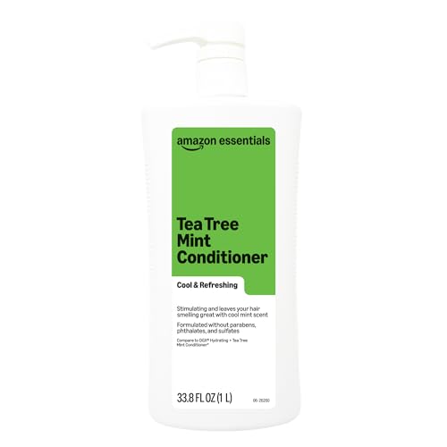 Amazon Essentials Conditioner, Tea Tree Mint, Sulfate-Free Formula, 33.8 Fl Oz, Pack of 1