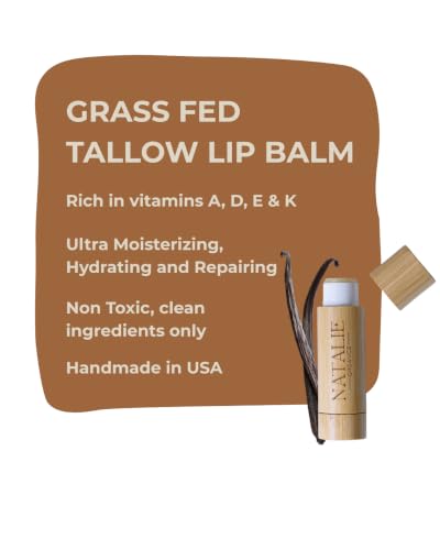 Grass-Fed Tallow Lip Balm with Shea Butter & Vitamin E