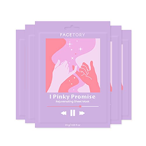 FACETORY K Beauty Face Mask Skin Care ? Radiance & Hydration Sheet Mask for Radiant Skin (5 Pack) | Bachelorette Favors & Girls Night Must-Have