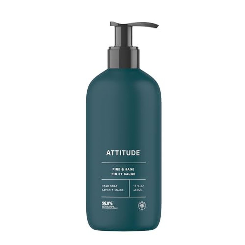 ATTITUDE EWG Verified Liquid Hand Soap, Pine & Sage, 16 Fl Oz