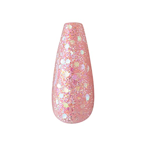 KISS Jelly Fantasy On-Trend Translucent Nails, Long Sculpted Glue-On/Press-On Fake Nails Kit, “Be Jelly”, with Pink Gel Nail Glue, 24 Mega Adhesive Tabs, Mini File, Manicure Stick, & 28 (Pack of 2)