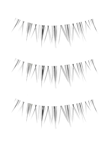 Natural Look False Eyelashes - 5 Pairs Clear Band Daily Wear