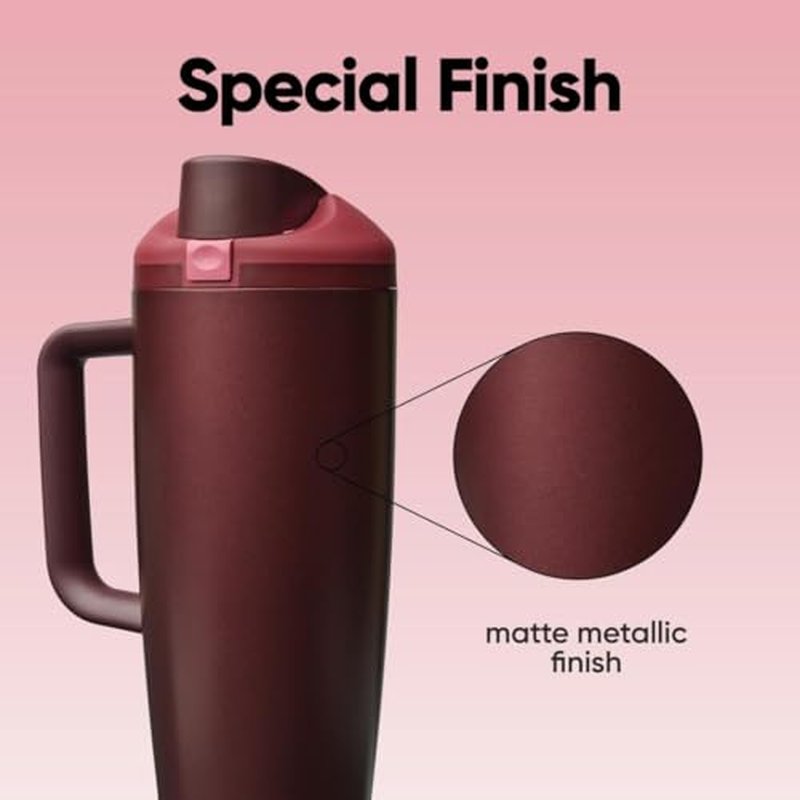 Owala FreeSip 40oz Insulated Stainless Steel Water Bottle - Black Cherry