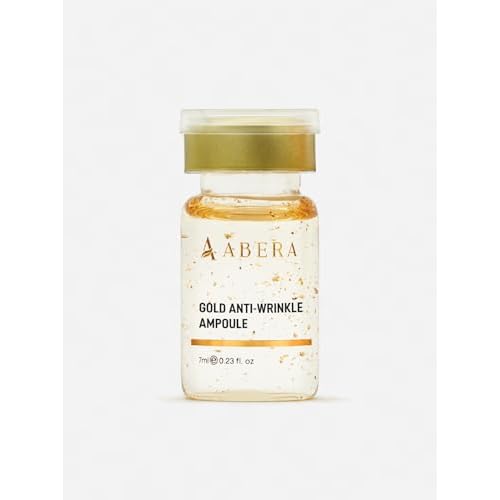 ABERA Gold Anti-Wrinkle Ampoule, Anti-Aging Serum For All Skin Type with Peach Extract and Hyaluronic Acid, Skin Firming & Firming Serum, Hydrating Serum (1 Ampoule)