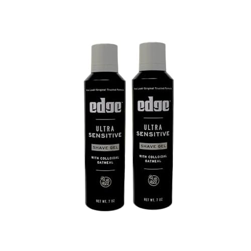 Edge Ultra Sensitive Shave Gel with Colloidal Oatmeal 7 oz (Pack of 2)