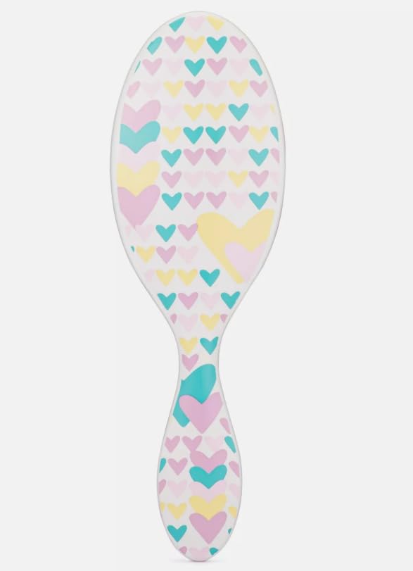 Wet Brush Kids Detangler Hair Brush - Midi Hearts - Leopard Variation