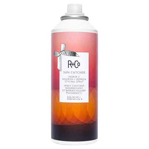 R+Co SUN CATCHER Power C Nourish + Refresh Styling Spray | Vitamin C Leave-In Mist with 450¡ÆF Heat, UV & Pollution Protection | Hydrating with Hyaluronic Acid & Vegan Peptides | 5 oz