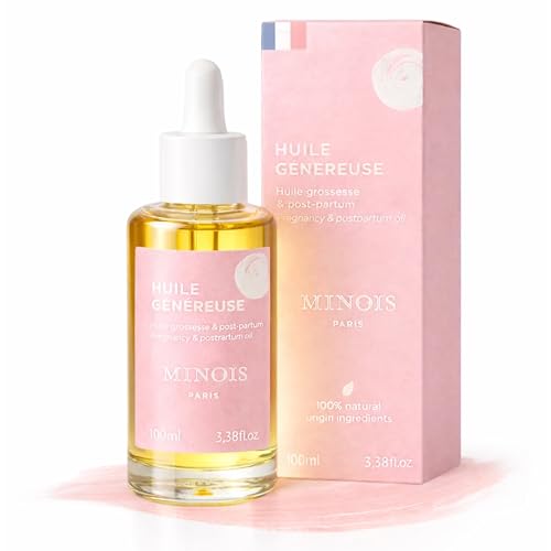 MINOIS PARIS Pregnancy Body Oil ? Organic Belly Oil for Stretch Marks Prevention & Removal ? Firming Skin Therapy Oil for Pregnant Women ? Made in France