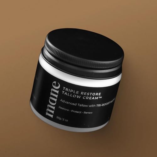 Superior Mane Wrinkle Repair Tallow Balm for Men Grass-Fed Tallow Moisturizer for Dry or Sensitive Skin Anti-Aging Cream to Reduce Wrinkles, Fine Lines & Improve Elasticity ? 2 fl oz