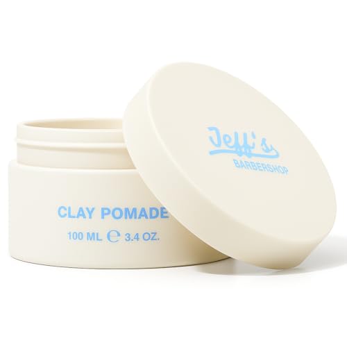 Jeff's Barbershop Clay Pomade - Sandalwood, Medium Hold, Matte Finish