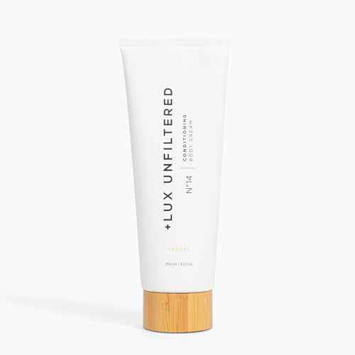 + Lux Unfiltered N¡Æ14 Conditioning Body Cream for Women - Moisturizing Body Lotion with Jojoba, Squalane, & Shea Butter - Hydrating, Skincare Grade Ingredients - Vegan & Cruelty Free - Santal