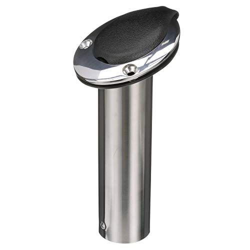 Attwood 66362-7 Stainless Steel Flush Mount Rod Holder, 2-Inch Diameter, 7 ¨ö Inches Long, 30-Degree Top Flange, Open Base End