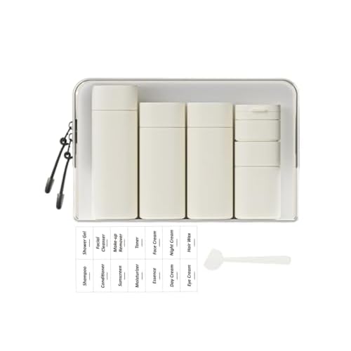 5 Pack Brief and Fashion Travel Bottles TSA Approved, BPA Free Travel Size Travel Containers Refillable Squeeze Bottles for Cosmetic Shampoo Cream Conditioner Lotion Soap¡¦ (Nordic white)